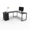 We'Re It Connect It L-Shaped Desk, 77 in D X 30 in H, 60 in W X Thermally Fused Laminate DI60304824L1BBF-BLK-6307 - alternate 1